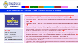 Chhattisgarh pre-MCA result 2024 declared: Direct link to check