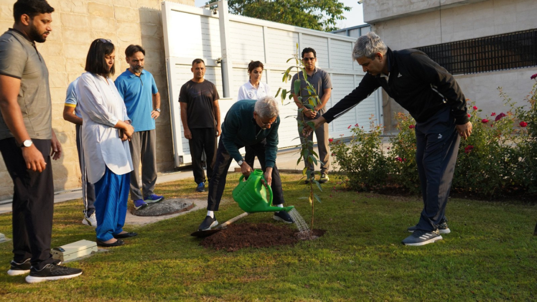 jaishankar-takes-a-stroll-at-ihc-in-pakistan,-plants-sapling;-see-pics