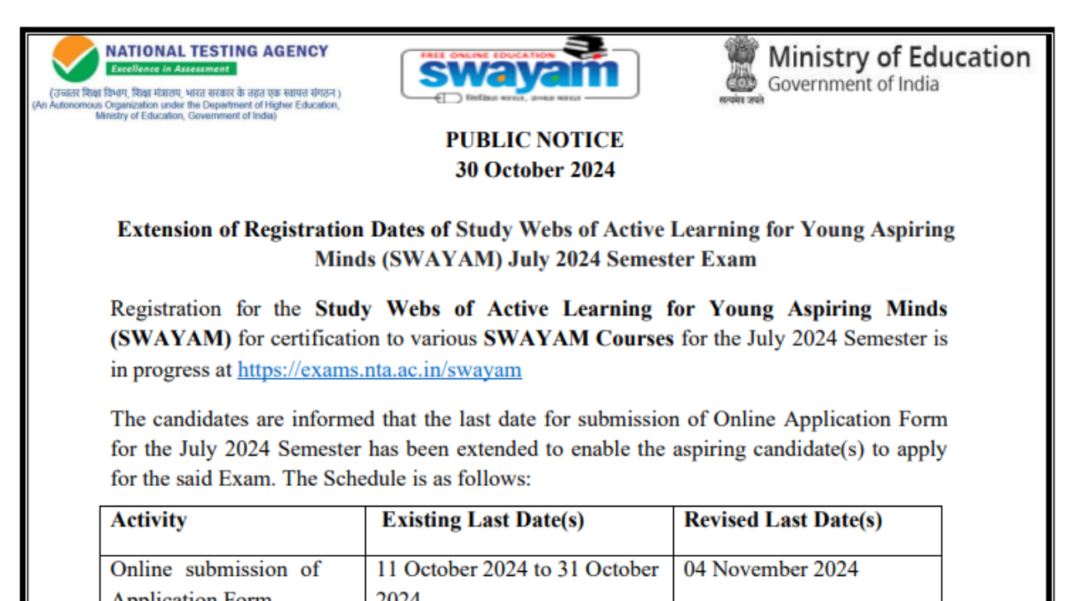 nta-swayam-july-2024-registration-last-date-extended:-check-details-here