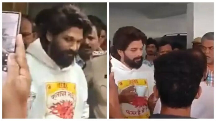 allu-arjun-seen-smiling,-drinking-coffee-during-arrest