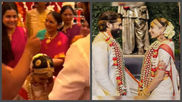 sobhita-touches-chaitanya’s-feet-at-wedding;-netizen-react